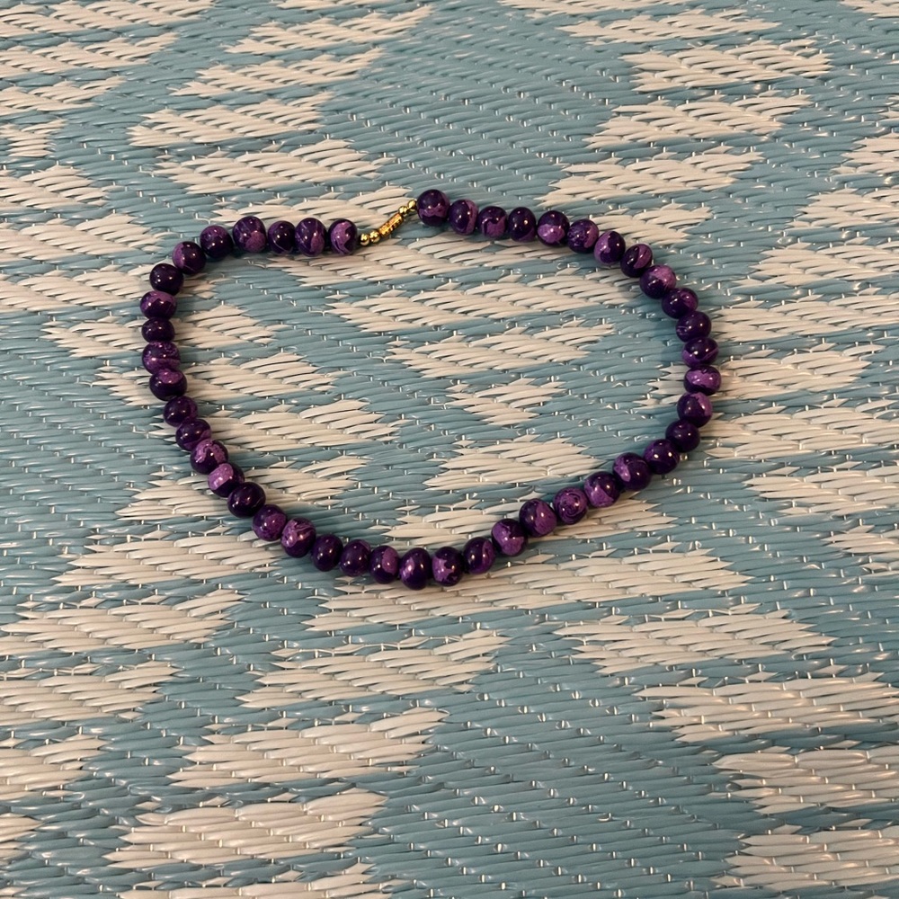 Purple beaded necklace